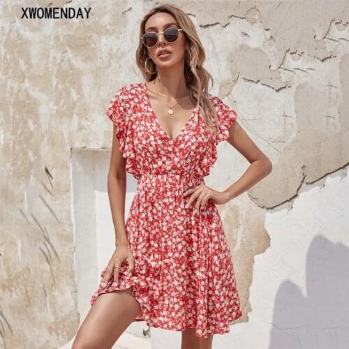 Летние платья мини XWOMENDAY China At AliExpress