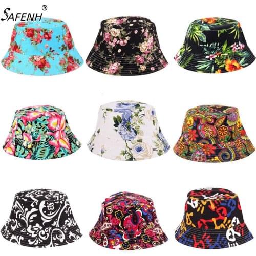Funny Summer Holiday Novelty Beach Outdoor Cap Floral Sun Hat Bucket Fishing Hats Sun Protetion for Men Women