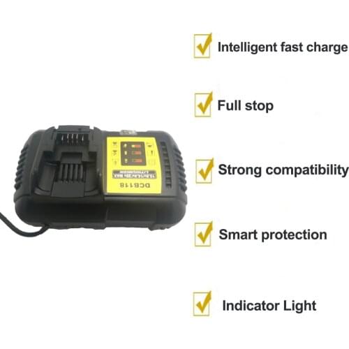 For Dewalt DCB118 10.8V 14.4V 20V Li-ion Battery Charger for DCB101 DCB120 DCB115 DCB107 DCB105 DCB140 DCB201 DCB200 DCB206