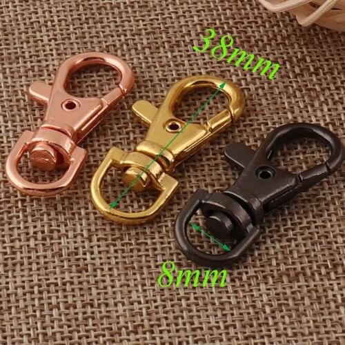 12 pcs Rose Gold/Gold/Gunmetal Alloy Clasp Lobster Swivel Clasps Hook Clasps Connector Snap Buckle Gate Bag Purse Clasps Handbag