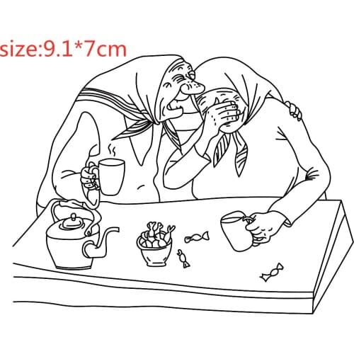 Old woman Transparent Silicone Rubber Stamp and die Sheet Cling Scrapbooking DIY Cute Pattern Photo Album Stamp