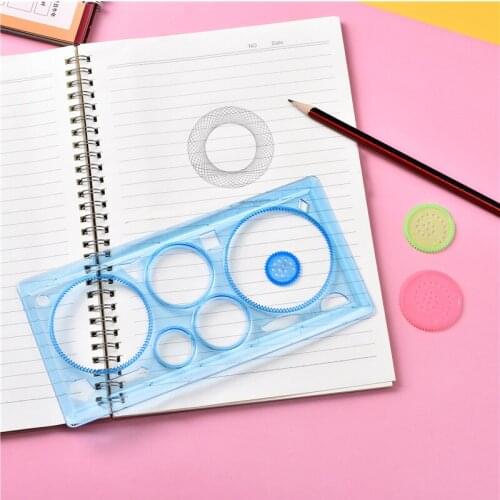 Geometric Ruler For Students Drawing Tool Math Learning Painting Childrens Toy Puzzle Spirograph Art Tool 1 Piece DIY Drawing