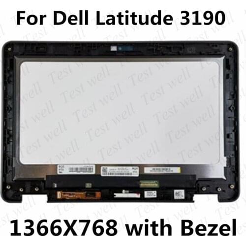 11.6" 1366x768 Laptop LCD Touch Screen Digitizer Assembly with frame for Dell Latitude 3190 DD9NC 0DD9NC 9KNWN 09KNWN