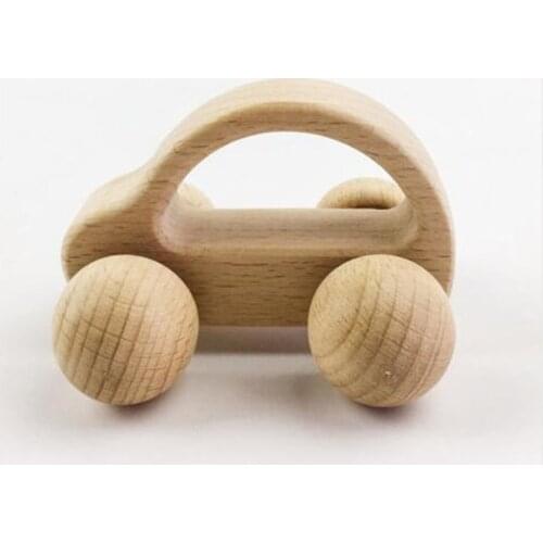 2Pc Cute Beech Wood Car Best Waldorf Montessori Inspired Toys For Babies/Toddlers/Preschoolers Decor Kids Room Christmas Gifts