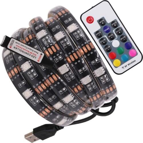 DC 5V USB 5050 RGB LED Strip Color Changeable TV Desktop Screen Background Bias Lighting Waterproof Flexible Ribbon LED Light