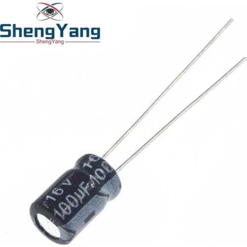 50PCS Higt quality 16V100UF 5*7mm 100UF 16V 5*7 Electrolytic capacitor
