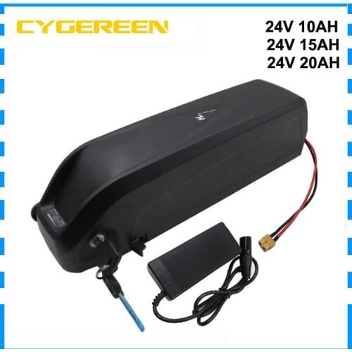 500W 24V 20AH Lithium hailong Battery 350W 24 Volt 18AH Electric Bike Down Tube Bateria with USB port 29.4V 3A Charger