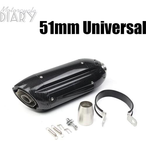 51mm Universal Motorcycle Exhaust Pipe Escape Moto Silencer Modified DB Killer For MIV CBR650 YZF ECT R6 Z900 Sticker Bike Motor