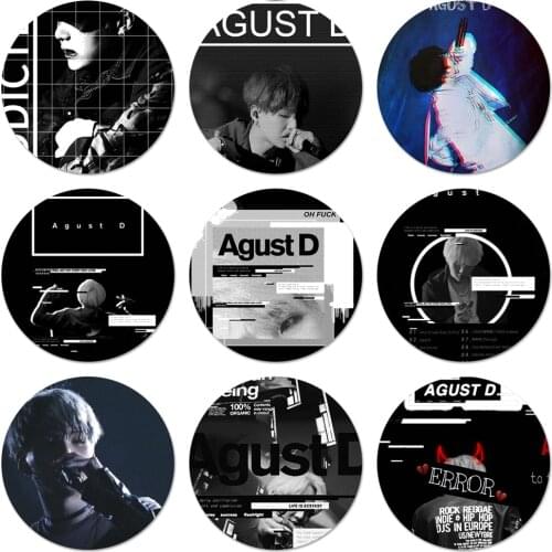 58mm Agust D Badge Brooch Pin Accessories For Clothes Backpack Decoration gift