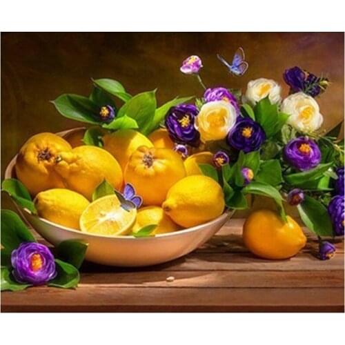 Diamond Embroidery Fruit 5D Diamond Painting Kit Needlework Diamond Painting Full Drill