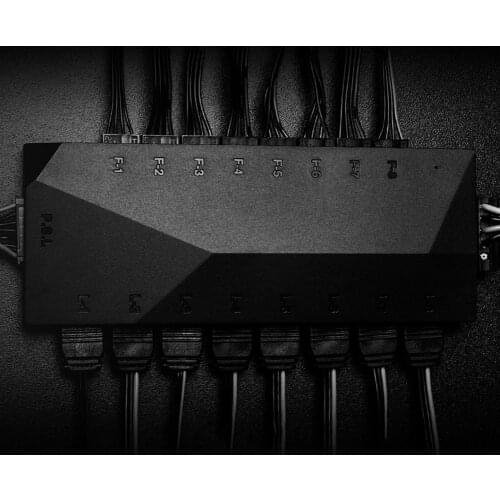 ARGB Hub Powered 8 Way 5V 3 Pin 8 Way PWM Fan Controller for ID-COOLING HA-02 SATA Household Computer Safety Parts