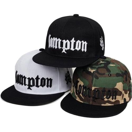 New High Quality COMPTON Embroidery Baseball Cap Hip Hop Snapback Caps Flat Fashion Sport Hat For Unisex Adjustable Dad Hats