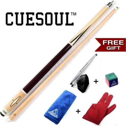 CUESOUL Free Shipping 21OZ Pool Cue Stick With Free Gift!Free Cue Towel+Billiard Gloves+Chalk Pen+Billiard Chalk+Cue Protector