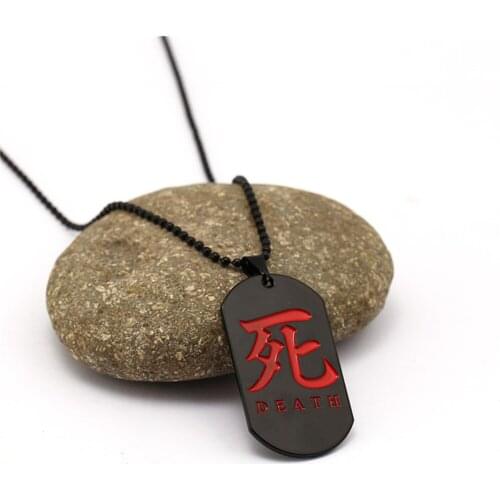 Game SEKIRO Shadows Die Twice Keychain Necklaces Dog Tag Alloy Metal Pendant Choker Key Rings Holder Gift Charm Jewelry For Mens