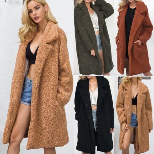 Long coat womens casual coat autumn and winter new fashion coat