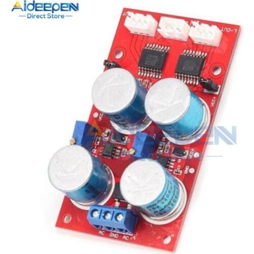 Dual Channel DRV134 Unbalanced to Balance Board Use for Balanced Input Power Amplifier Board AC 5V-16V / DC 7V-24V