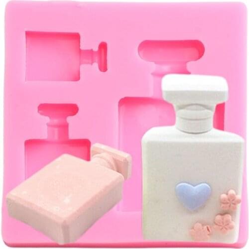 Perfume Bottles Silicone Mold Resin Clay Soap Aromatherapy Candle Mould Fondant Cake Decorating Candy Chocolate Gumpaste Moulds