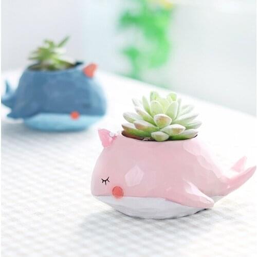 1pcs Natural Resin Flower Pot Cute Animal Design Plant Landscape Flower Pot Planter Garden/desktop Decor