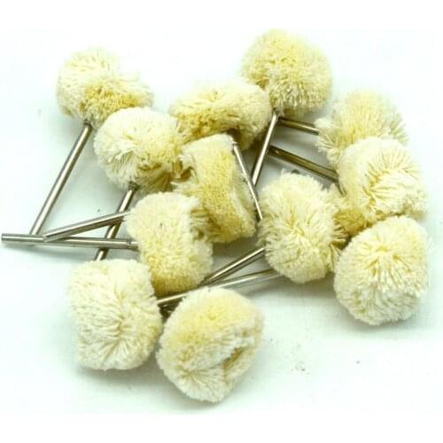 10pcs 22mm Jewelry Polishing Wheel 2.35mm Shank Cotton Buffing Pad Brush tools for jewelers