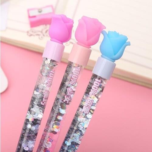 Kawaii Magic Pens Moon Unicorn Flamingo Bear paw Magic wand/ Flower Quicksand Gel Pen Student Office School Stationery Kids Gift