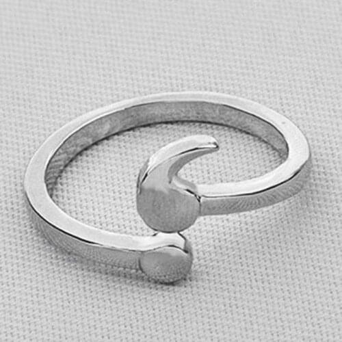Fashionable and popular creative alloy opening adjustable semicolon ring elegant and charming womens gift design