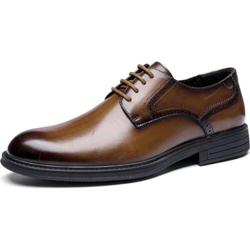 Oxford Shoes For Men Brown Dress Office Shoes Men Italian Brand Men Wedding Dress Shoes Zapatos De Hombre De Vestir Formal Bona