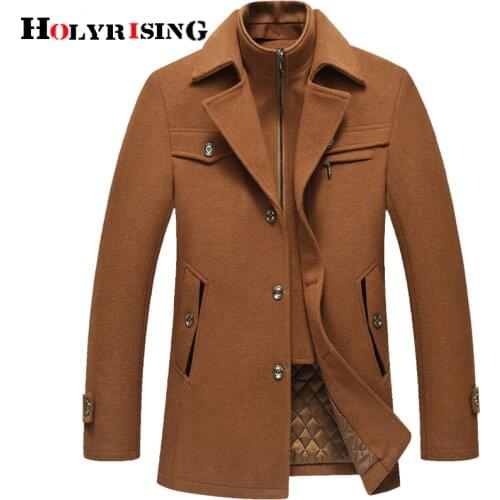 Men Thick Wool Coat Jacket can be moved collar manteau homme 4 color winter coat men cappotto uomo M-4XL size 18704-5
