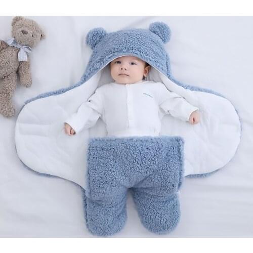 Soft Newborn Baby Wrap Blankets Baby Sleeping Bag Envelope For Newborn Sleepsack 100% Cotton thicken Cocoon for baby 0-6 Months