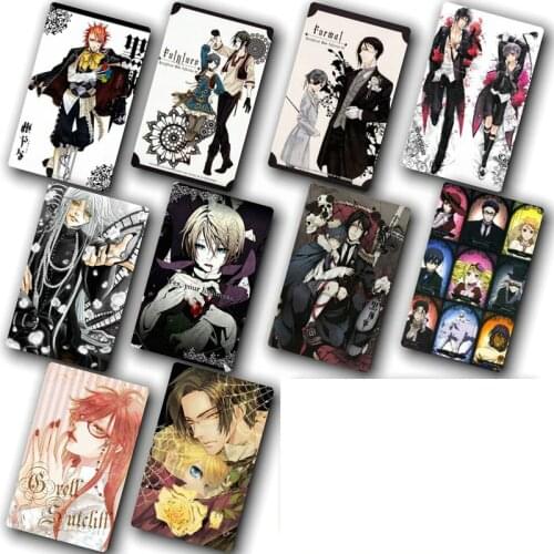Black Butler Kuroshitsuji Anime Card Sticker Pack DIY Waterproof Card Classic Kids Sticker toys for children 100 pcs