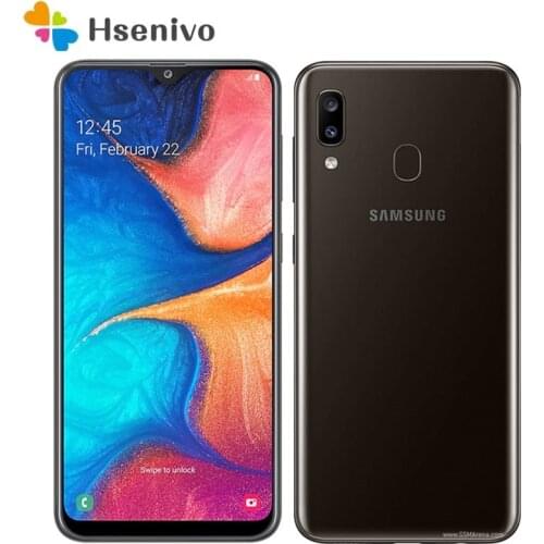 Samsung Galaxy A20 A205F Refurbished-Original Unlocked A205FN A205GN A205W Android 13.0MP LED 6.2'' 2GB RAM 32G European version