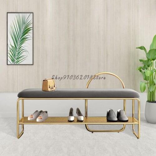Shoes Changing Stool Household Creative Bench Door To Door Northern Europe Can Sit On Shoe Rack Light Luxury Simple Soft Bag Cus