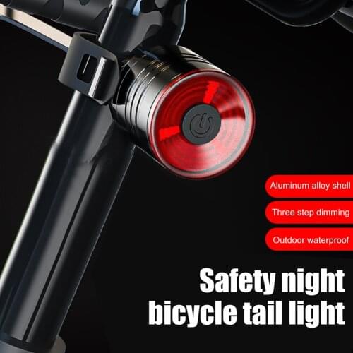 Mountain Road Bike Taillight Waterproof Aluminum Helmet Lights Bicycle Rear Lights Lamp Cycling Taillights Night Ridding Warning