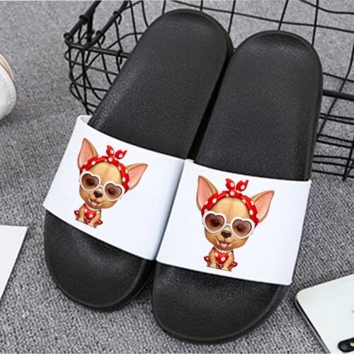 2021 Summer Women Animal Pattern Indoor House Slippers Floor Flat Shoes Indoor Flip Flops Female Non-slip Bathroom Home Sandals