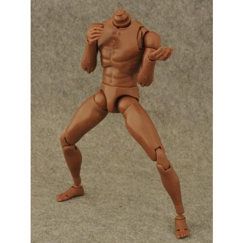 1/6 B003 Black Skin Men Narrow Shoulder 12" Body Model F Hot Toys Action Figure Body Model