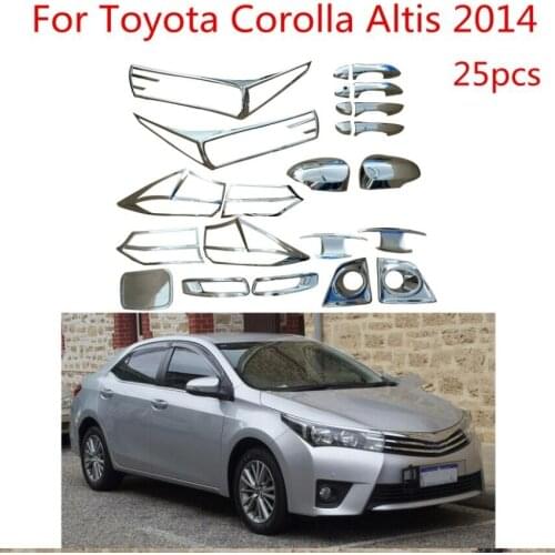 2013 2014 2015 2016 2017 For Toyota Corolla Altis FS ABS Chrome Plated Trim Accessories car Door Mirror Cover Fog lamp cover
