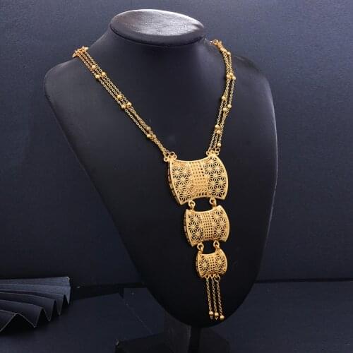 24K Dubai Gold Color jewelry sets For Women African Bridal Wedding Gifts party Necklace Sets Jewelry