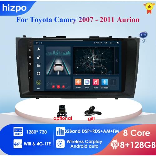 2din 9inch 2.5D Android Car nodvd Radio Multimedia Player For Toyota Camry 2007 2008 2009 2010 2011 Navigation gps mic map dab