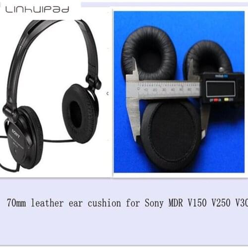 5 Pairs 7cm Replacement Leather Ear Cushion Ear Pads Soft Sponge Durable Cushions Headset Earpads for MDR V150 V250 V300