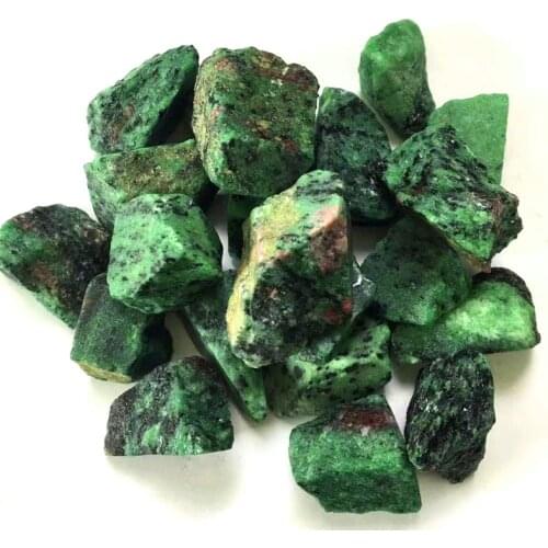 70g 3-5cm Epidote Zoisite Tourmaline Color Stone Beads For Jewelry Making DIY Bracelet Healing Collection Fish Tank Stone