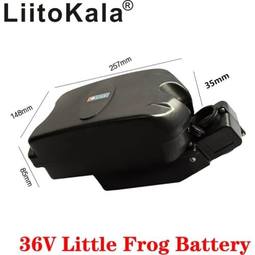 LiitoKala 36V 10Ah 12Ah 15Ah 20Ah little small frog under seat post e-bike ebike battery pack for 250w 350w 500w motor battery