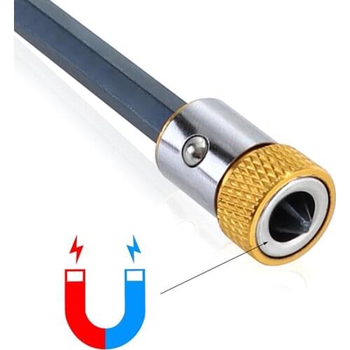 Magnetizer Drill Bit Sleeve Holder 1/4'' 6.35mm Screwdriver Head Magnetic Ring Steel Removable Magnet Driver Hex Electric Driver