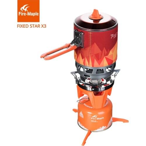 Fire Maple Gas Stove 1 Person Outdoor Backpacking Camping Cooking System With Piezo Ignition Gas Burners 2200W 0.8L 600g 1.3lb