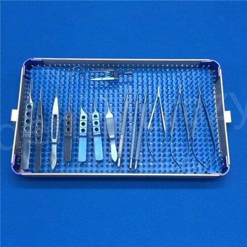 14pcs Titanium forceps scissors IOL Manipulator Ophthalmic Surgical Instruments High Quality