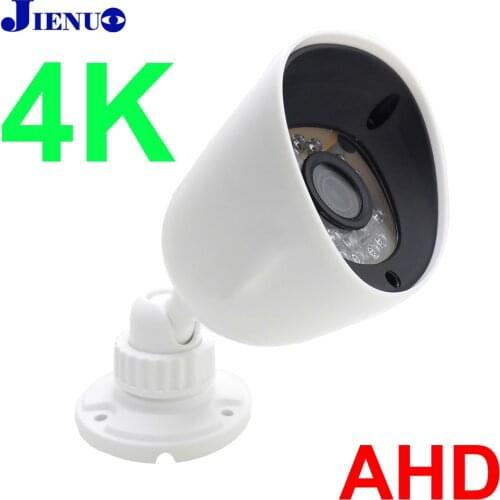 JIENUO 4K AHD Camera Security Surveillance CCTV Outdoor Waterproof Infrared Night Vision 8m White Video Home Cam Hd TVI CVI CVBS
