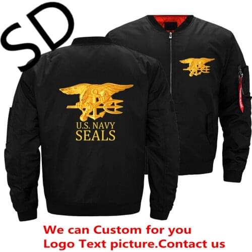 USA Army Navy Seals Bomber Jacket Mens Fashion Thick Winter Military Motorcycle Jackets Men Flight Ma-1 Pilot Air Coat s-5xl