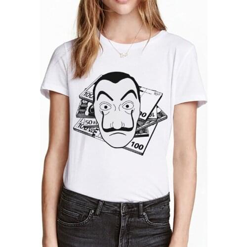 La Casa De Papel woman T-shirt paper house robbery BELLA CIAO Tees TV show woman streetwear Harajuku T-shirt