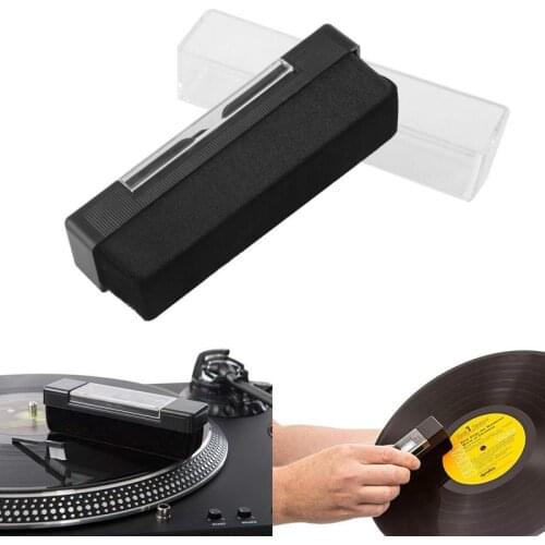 1 Set Turntables Cleaning Kit With Small Brush Carbon Fiber Velvet Anti Static Cleaning Brush Vinyl Records Cleaning Tools