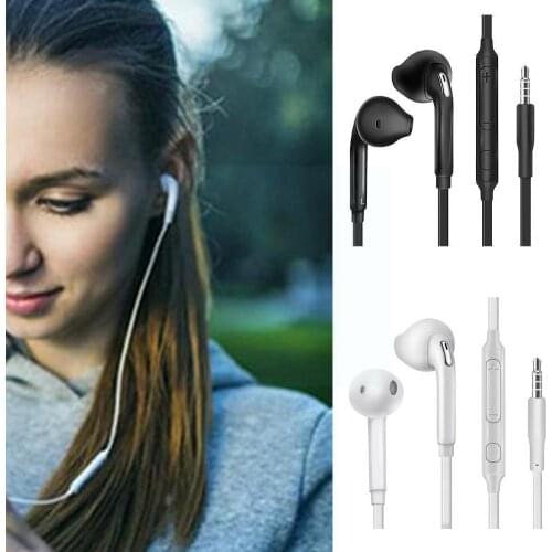 Earphones Headsets With Built-in Microphone 3.5mm In-Ear Edge Wired Earphones For Samsung S6/S7 Headphones Headset L5K1