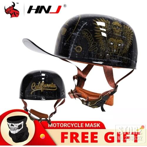 NEW Motorcycle Helmet Retro Riding Helmet Motorbike Moto Biker Protection Gear Racing Scooter Matter Vintage Half Helmet Women