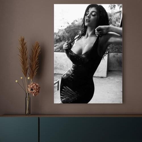 New Kylie Jenner Actress Star Black-Silk Art Poster Wall Sicker Decoration Gift